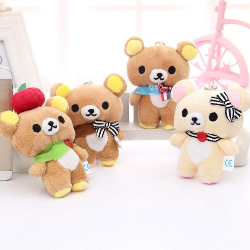 1pcs Kawaii Standing 11CM Lover Rilakkuma Bear Plush Stuffed TOY Soft Figure DOLL Key Chain Design - Rilakkuma Plush
