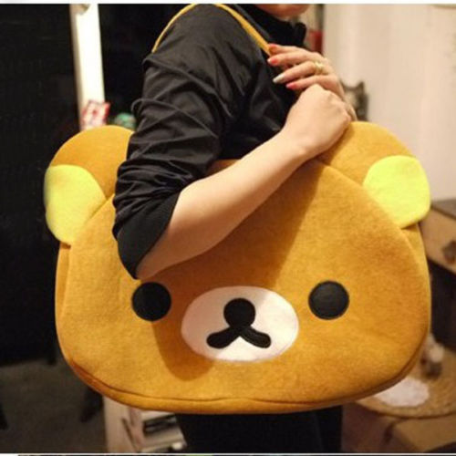 Anime San X Rilakkuma Cute Big Bag Handbag Shoulder Bag plush relax brown bear - Rilakkuma Plush