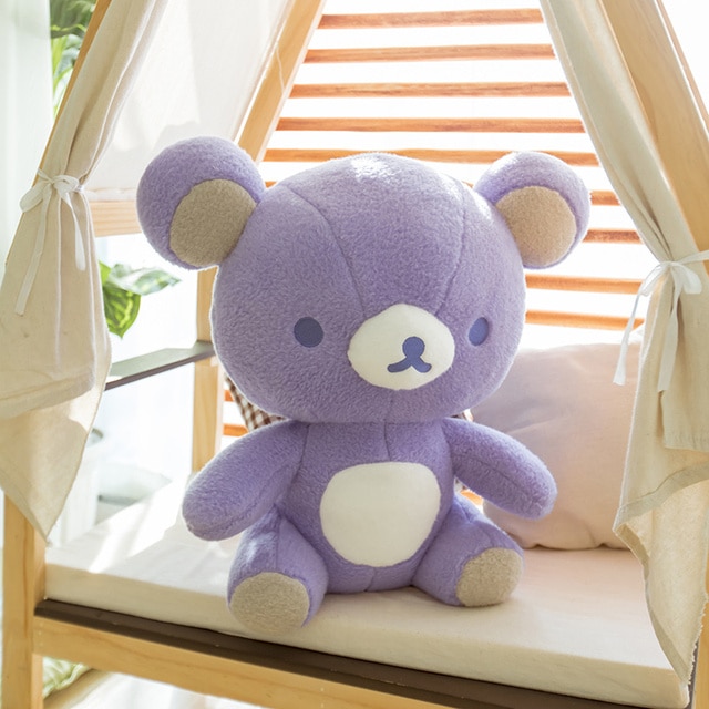 Cute lavender Rilakkuma plush doll Cartoon Big size Teddy bear Pillow Stuffed toys for Girls - Monkey Noodle