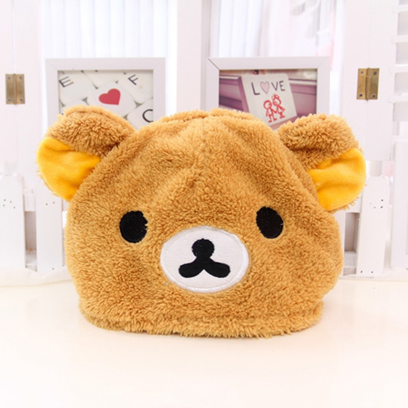 Rilakkuma cute Anime Plush toys bear Panda hat Headwear Keep warm soft Small animals Gift for - Rilakkuma Plush